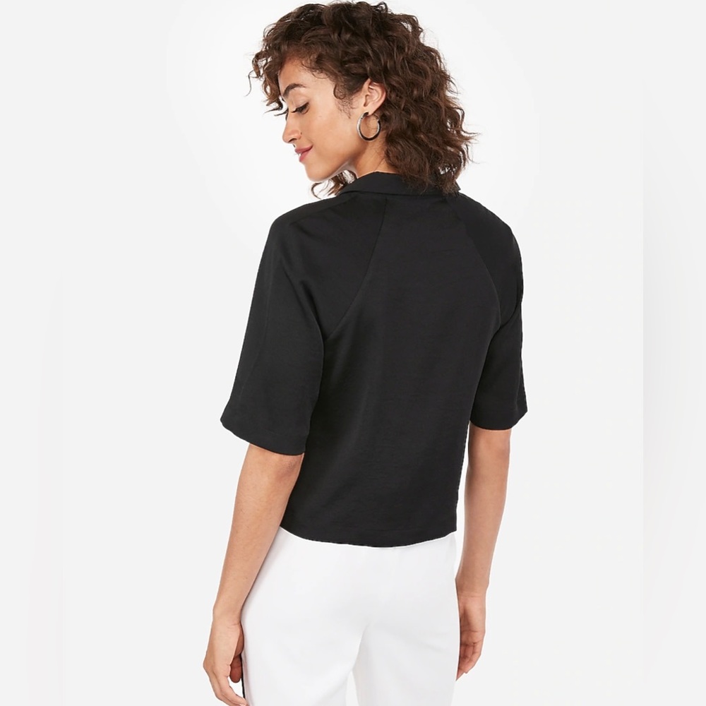 Express Cropped Button-Up Shirt - image 6